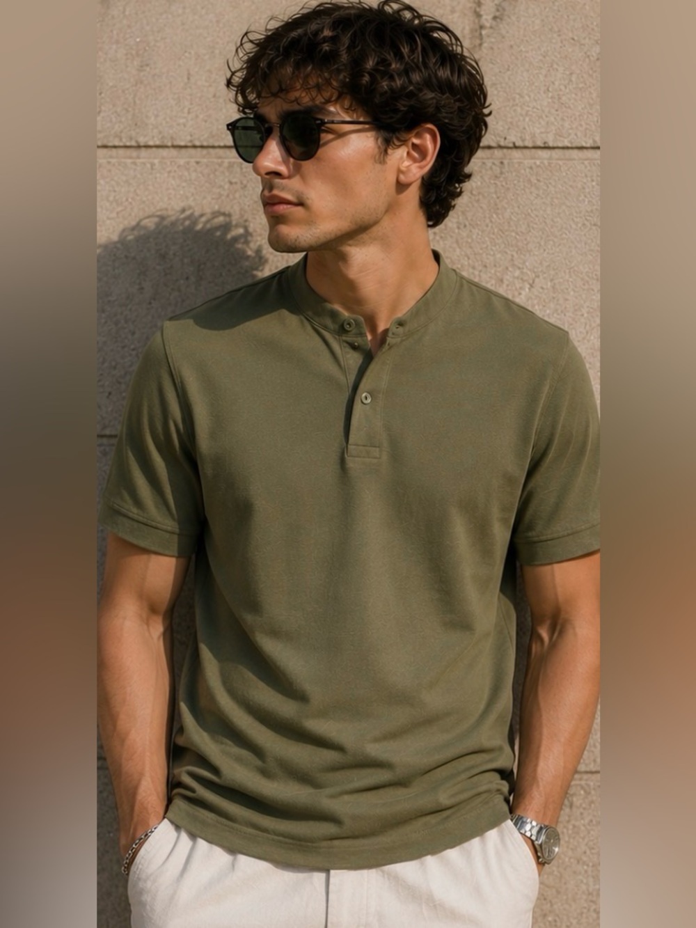 Zara grandfather collar polo